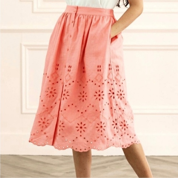 Rachel Parcell black eyelet linen midi skirt - Picture 4 of 6